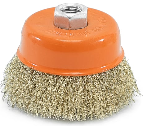 Щетка-крацовка чашка (75 мм; М14; латунированная проволока 0.3 мм) Pobedit 2127075