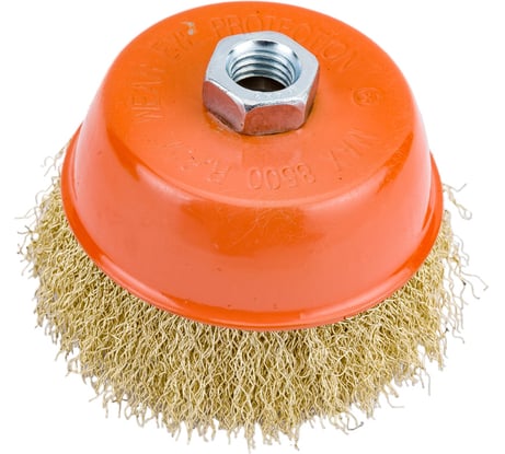 Щетка-крацовка чашка (100 мм; М14; латунированная проволока 0.3 мм) Pobedit 2127100