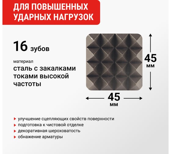 Зубило бучарда по бетону SDS-MAX 45x245 мм VIRA 558258