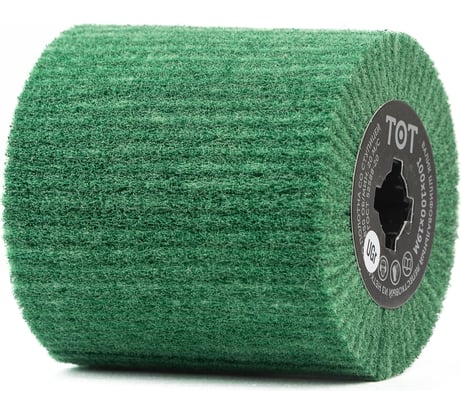 Шлифовальный нетканый валик 100x100x19 мм, VERY FINE GREEN TOTFLEX 4631166051214