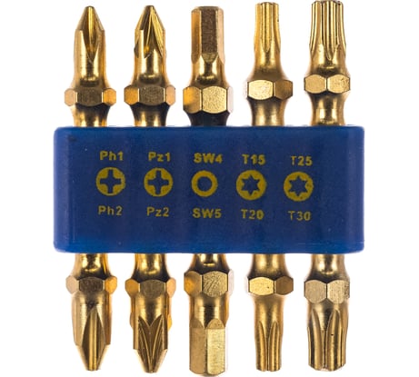 Набор двухсторонних бит №2 Titan 5 шт Ziflex 556908