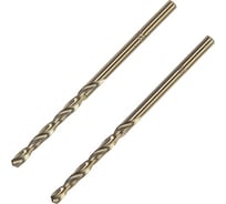 Сверло по металлу (2 шт; 3.2 мм; HSS-Co 5% кобальта; цилиндрический хвостовик) ТУНДРА 4087153