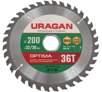 Диск пильный по дереву Optima (200х32/30 мм; 36Т) Uragan 36801-200-32-36_z01