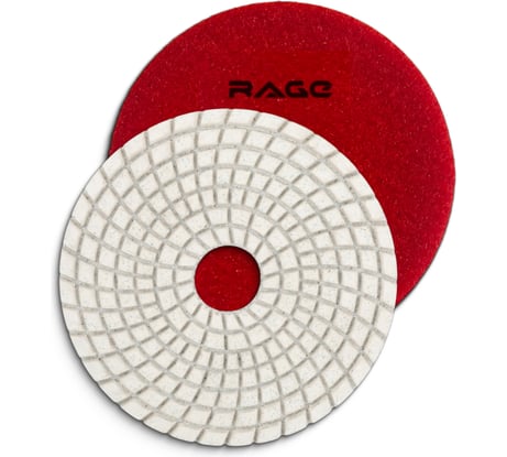 Алмазный гибкий шлифовальный круг RAGE By VIRA 100 мм P100 черепашка для керамогранита АГШК мокрое шлифование 558029
