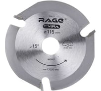 Диск пильный по дереву (115х22.2 мм) для УШМ RAGE by VIRA 594215