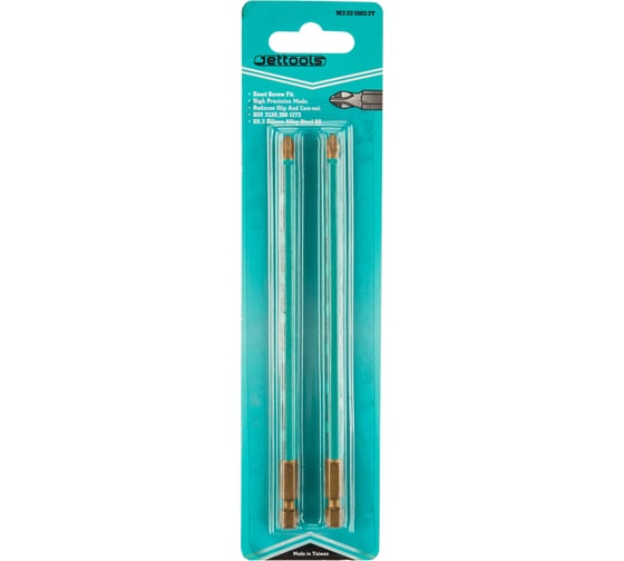 Насадка магнитная для больших нагрузок (2 шт; 150 мм; PH2; TiN) Jettools W2-22-1502-2T