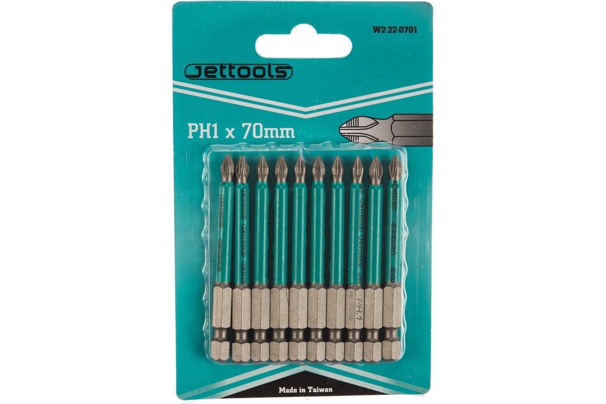 Насадка магнитная для больших нагрузок (10 шт; 70 мм; PH1) Jettools W2 ...