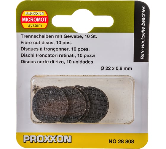 Диски армированные отрезные 10 шт  с дискодержателем Proxxon PR- 28808