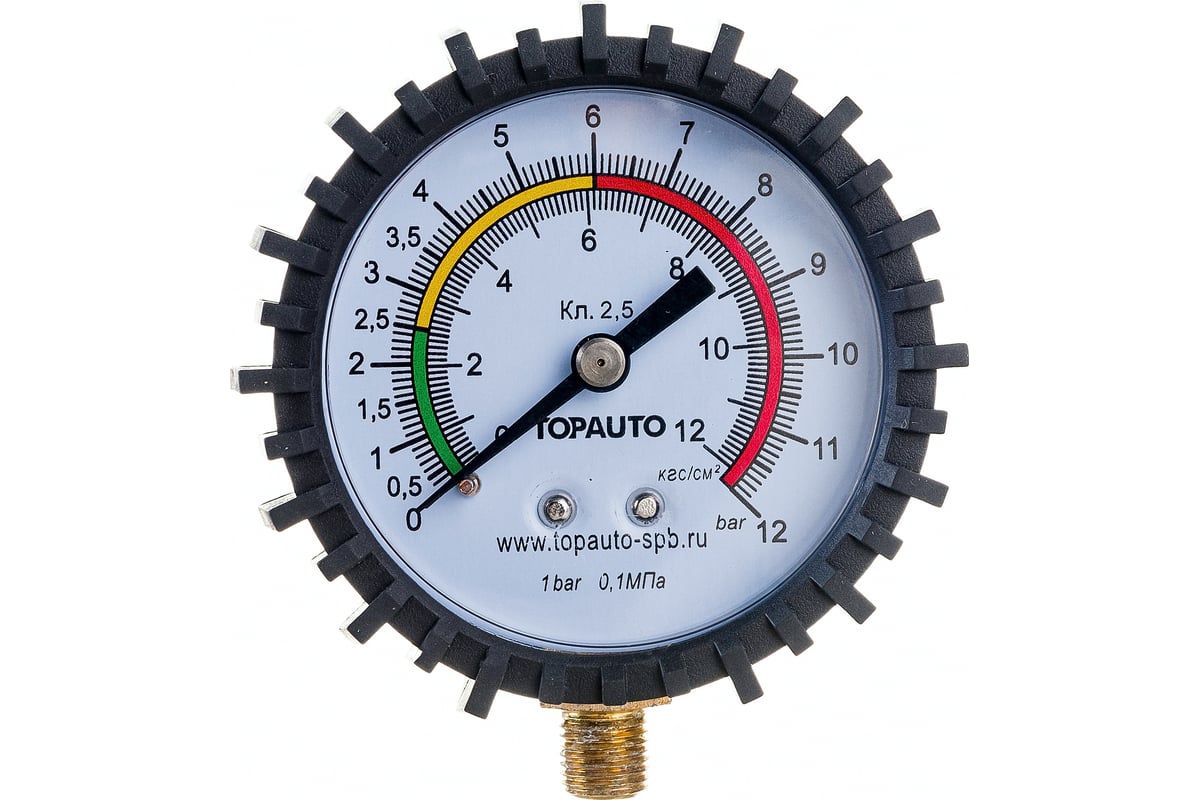 Манометр для пистолета накачки, резьба М10х1 TopAuto 14410 - выгодная цена,  отзывы, характеристики, фото - купить в Москве и РФ