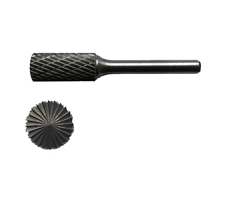 Борфреза твердосплавная цилиндрическая с торцовыми зубьями с двойной насечкой (10х20 мм; хвостовик 6 мм) ПНЕВМО-ТРЕЙД B1020-M06