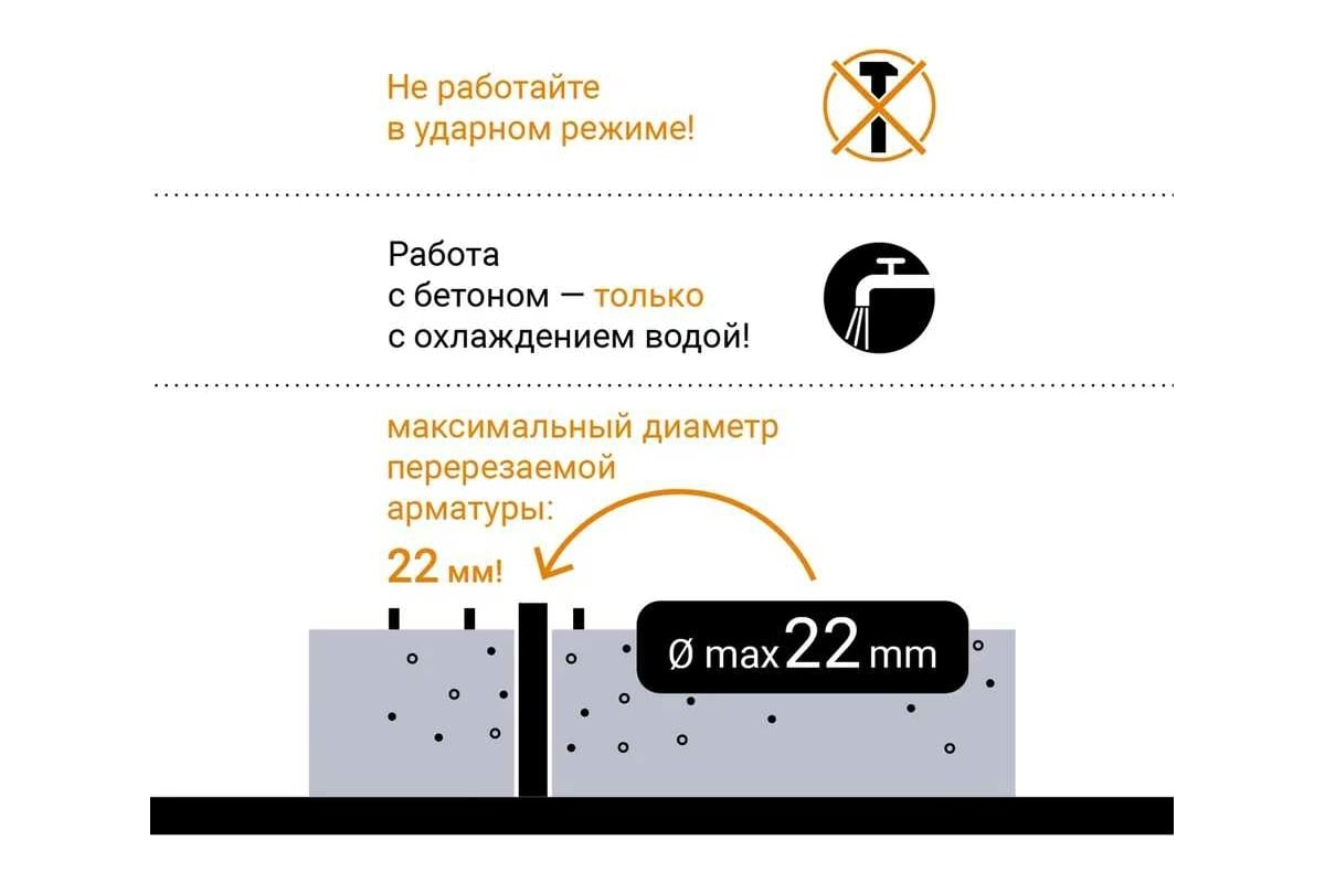 Максимальный диаметр сверления по бетону