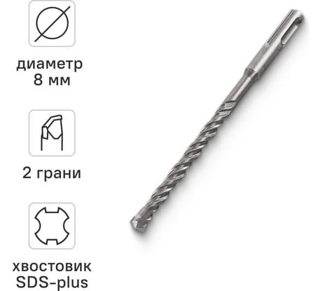 Бур по бетону VIRA для перфоратора 8 x 160 мм SDS-plus 580816