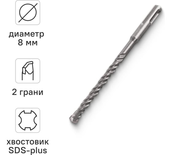 Бур по бетону VIRA для перфоратора 8 x 160 мм SDS-plus 580816