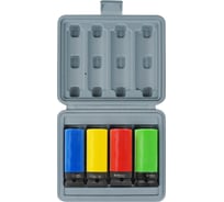 Набор головок ударных для колесных дисков 1/2" DR шестигранных удлиненных 4 шт, 17, 19, 21, 22 мм Airline ATAS000