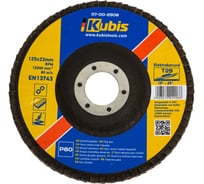 Круг лепестковый торцевой конический Т29 Р80, 125х22 мм KUBIS 07-00-2908