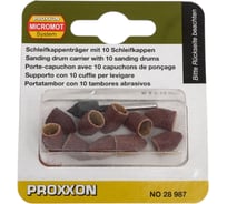 Набор конусов шлифовальных с держателем (10 шт; 9х13 мм; К150/К80) Proxxon PR- 28987