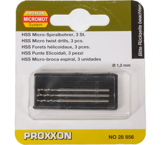 Сверло (3 шт; 1.2х8х44 мм) Proxxon PR- 28856 1