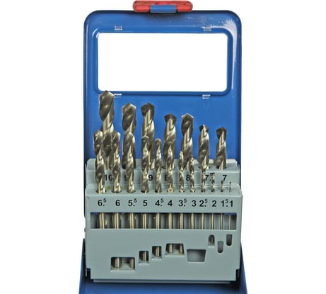 Сверла по металлу (19 шт; от 1 до 10 мм; шаг 0.5 мм; HSS) EКТО DN-006