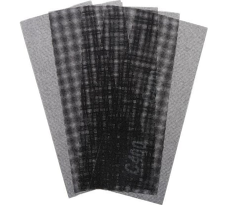 Сетка абразивная водостойкая PRO (5 шт; 115х280 мм; Р400; карбид кремния) ТУНДРА 1857962