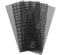 Сетка абразивная водостойкая PRO (5 шт; 115х280 мм; Р80; карбид кремния) TUNDRA 1857955