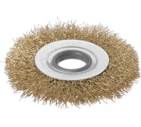 Насадка на болгарку, щетка по металлу для УШМ "плоская", 100 мм, посадка d 22,2 мм, латунированная витая проволока d 0,3 мм, TDM ELECTRIC «Рубин» SQ1096-0211