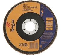 Круг лепестковый торцевой конический (125х22 мм; Р40) TUNDRA 1857750