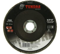 Круг лепестковый торцевой конический (150х22 мм; Р80) TUNDRA 2603091