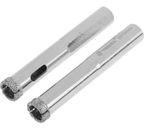 Сверло алмазное по стеклу и керамике (2 шт; 6х65 мм; трехгранный хвостовик) TUNDRA 1935829