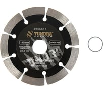 Диск алмазный отрезной PRO (115х22 мм; повышенный ресурс; сегментный; сухой рез) TUNDRA 2966611