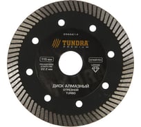 Диск алмазный отрезной PRO (115х22 мм; сухой рез; TURBO) TUNDRA 2966614