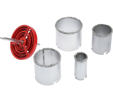 Набор коронок кольцевых по керамике (4 шт; 33, 53, 67, 73 мм) TUNDRA 3015850