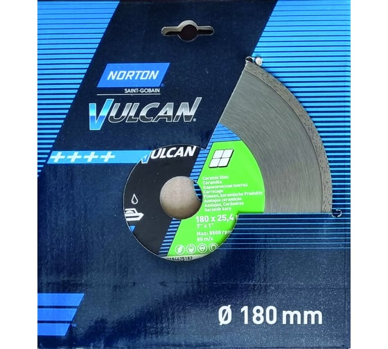Алмазный диск 180x25.4 мм Vulcan Ceramic NORTON 70184625182 1