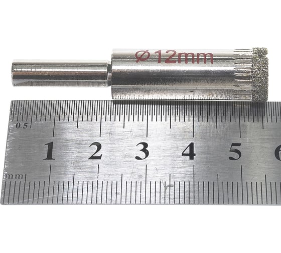 Коронка алмазная кольцевая для стекла и кафеля 12 мм FIT IT 36029