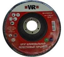 Круг лепестковый торцевой изогнутый КЛТ2 D125х22.2 мм, нормальный корунд (NC), зерно 120 Wurth 1579580321092 1