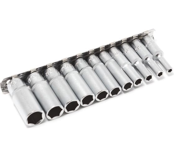 Набор головок глубоких 6-гранных на планке (11 шт; 1/4DR) Forsage F-21115-5(4433) 1