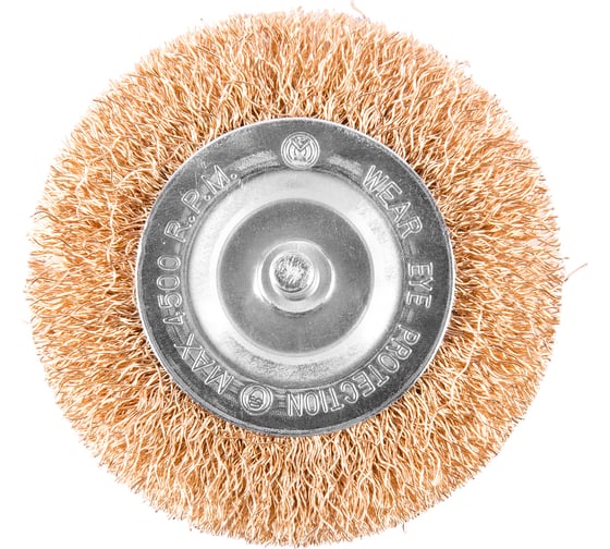 Кордщетка латунная плоская для дрели 75 мм MONOGRAM 106-977