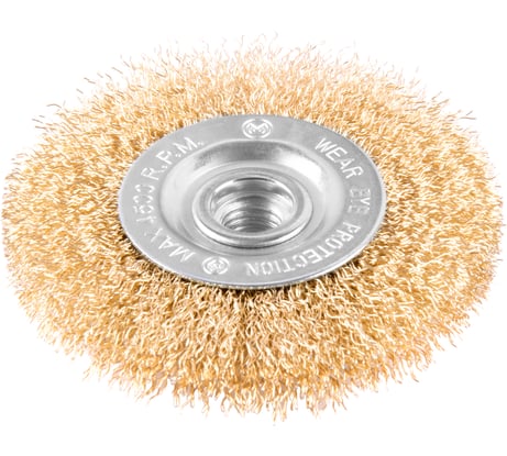 Кордщетка латунная плоская для УШМ 100 мм MONOGRAM 107-141