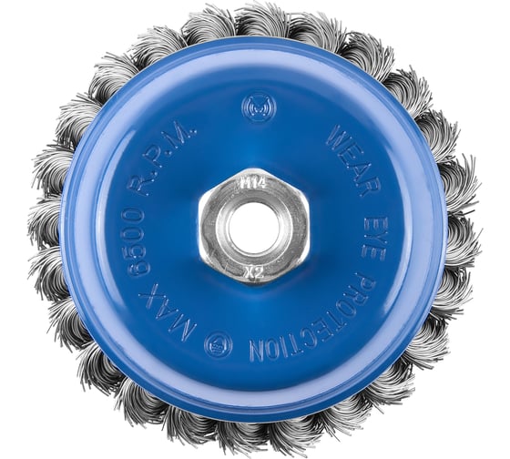 Кордщетка стальная витая для УШМ 125 мм грубая MONOGRAM 107-011