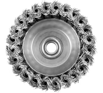 Кордщетка стальная витая для УШМ 100 мм грубая MONOGRAM 107-004