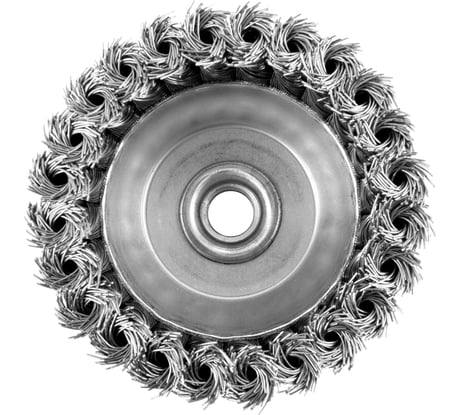 Кордщетка стальная витая для УШМ 100 мм грубая MONOGRAM 107-004