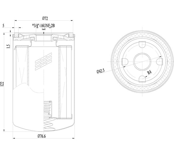 Фильтр масляный компрессора Filters O-0712034 (аналог MANN W719/5) ET 100590358
