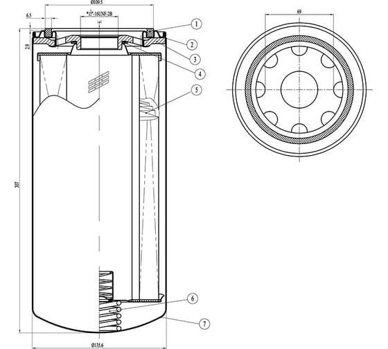 Фильтр масляный компрессора Filters O-1331112 (аналог MANN WD13145) ET 100590348