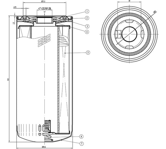 Фильтр масляный компрессора Filters O-0921100 (аналог MANN WD962) ET 100590346