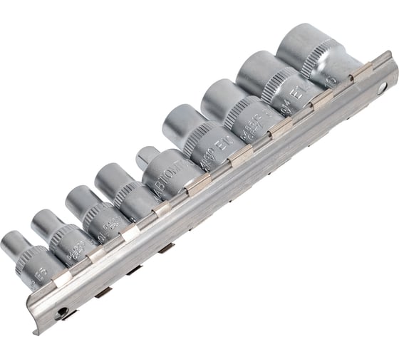 Набор головок TORX РROFFI (9 предметов; Е5-Е16; 1/4"+3/8"; CrV) ABTOMTOOL 5433609