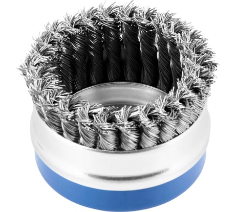 Кордщетка стальная витая усиленная кольцом для УШМ 100 мм грубая MONOGRAM 107-028