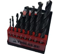 Набор сверл по металлу 3 - 10 мм (8 штук) TOOLAS 00013009