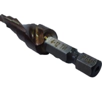 Сверло ступенчатое 4-12 мм, 5 ступеней, кобальтовое покрытие TOOLAS 00007205