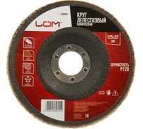 Круг лепестковый торцевой конический (125х22 мм; Р120) LOM 2580691