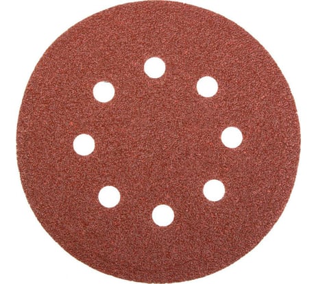 Круг абразивный на липучке (10 шт; 125 мм; Р120; 8 отверстий) SKRAB 35756