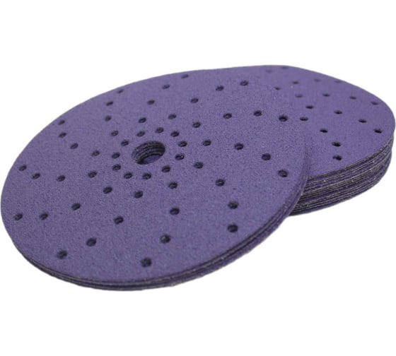 Абразивные круги PURPLE PAPER 150 мм, multiholes P80, 50 шт CERAMAX 1CRX0585
